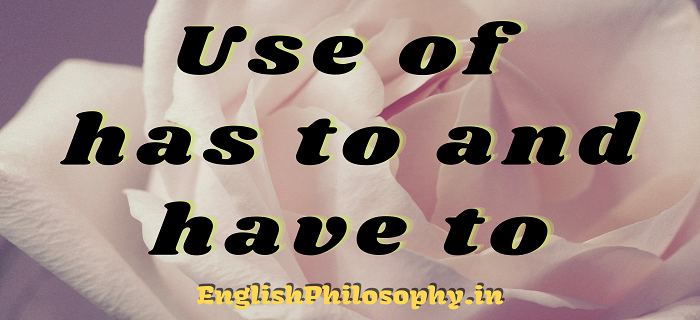 Use of has to and have to - English Philosophy