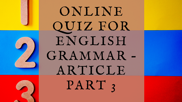 Articles MCQ with answers