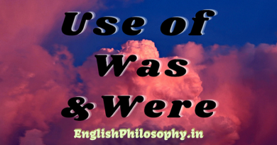Use of Was and Were - English Philosophy