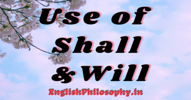 use of shall and will - English Philosophy