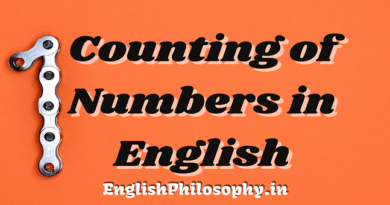 Counting of Numbers in English - English Philosophy