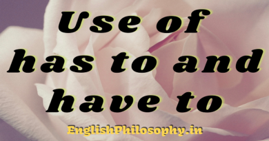 Use of has to and have to - English Philosophy