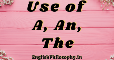 use of A An and The - English Philosophy