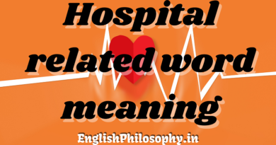 Hospital related word meaning - English Philosophy