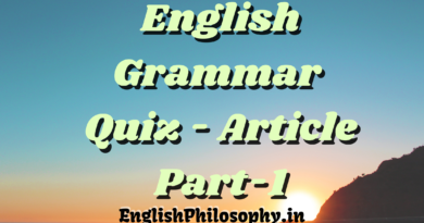 Online quiz for english grammar - English Philosophy (4)