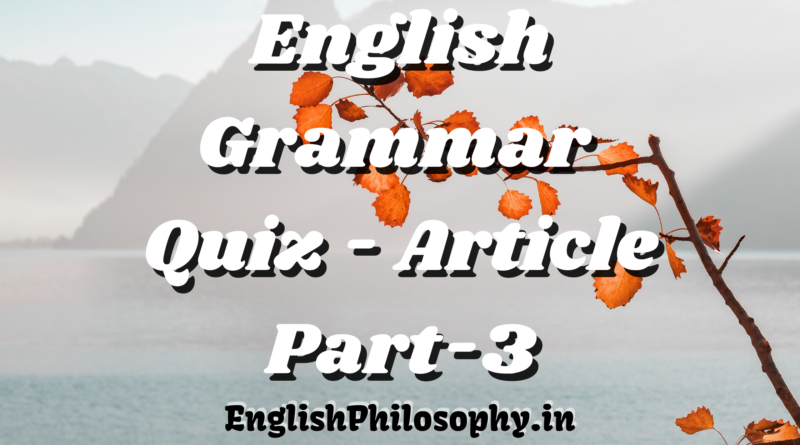 Online quiz for english grammar - English Philosophy (6)