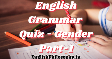 Online quiz for english grammar - English Philosophy (7)