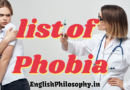 List of Phobia and vocabulary - English Philosophy