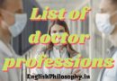 List of doctor professions - English Philosophy