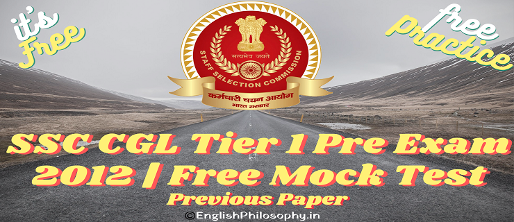 SSC CGL Tier 1 Pre Exam Previous Paper 2012 - English Philosophy