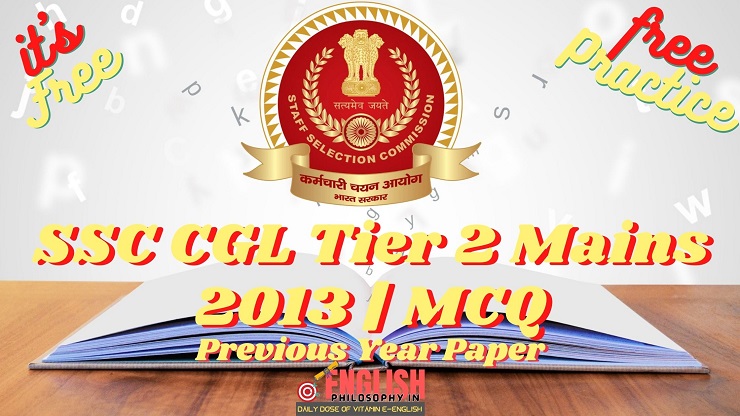 SSC CGL Tier 2 Mains Exam Previous year Paper 2013 - English Philosophy