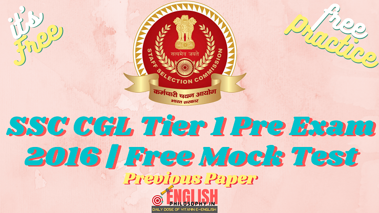 SSC CGL Tier 1 Pre Exam 2016