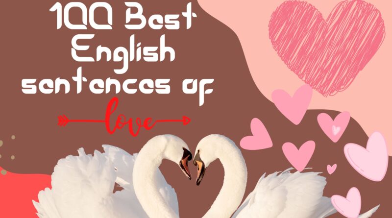 100 Best English sentences of love with Hindi meaning - English Philosophy